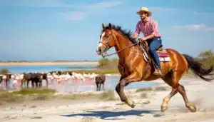 Randonnée équestre en Camargue : explorez la faune et les traditions locales equitation paysages camargue