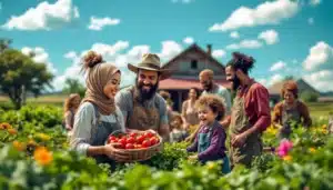 groupe divers ferme organique