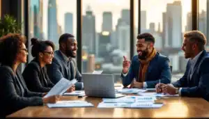 professionnels affaires collaboration entreprises