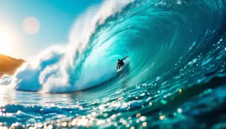 surfeur vague hossegor