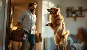 arrivee maison chien