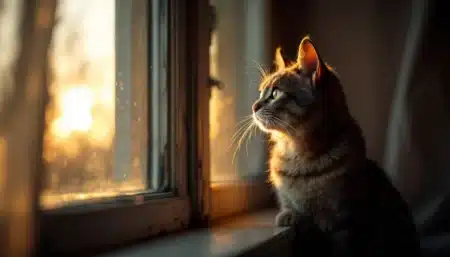 chat fenetre matin