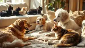 chiens chats salon douillet