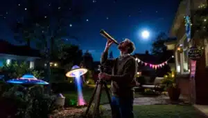 homme telescope extraterrestre