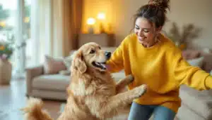 personne chien accueil maison
