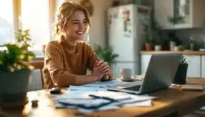 photo personne examinant finances