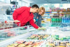 légumes surgelés au supermarché