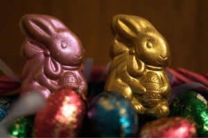 œufs de chocolat en supermarché