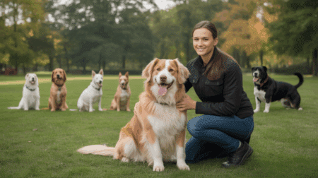 chien dresseur parc entrainement