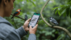 personne foret smartphone