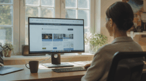 personne satisfaite ordinateur