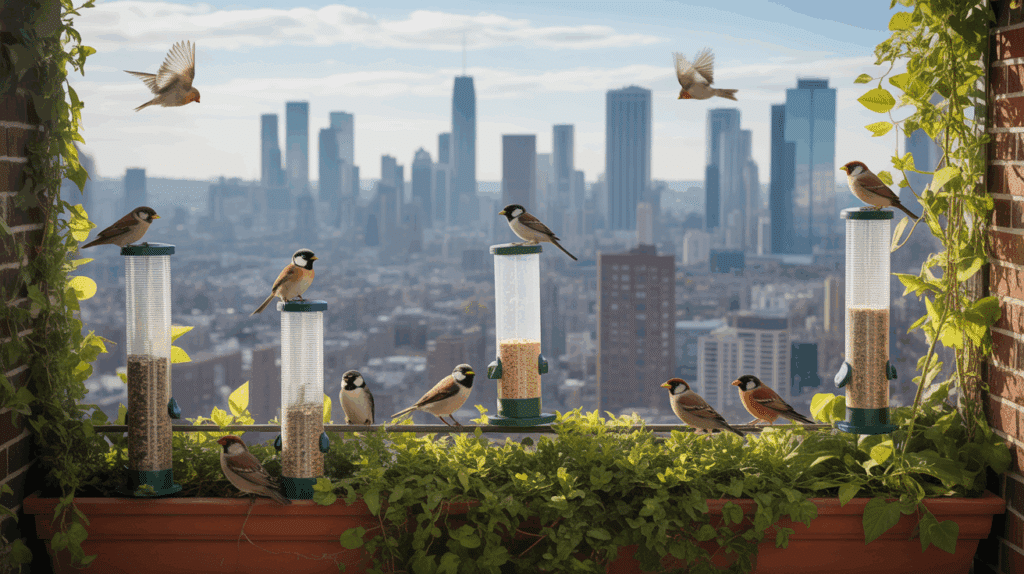 ville balcon sanctuaire oiseaux