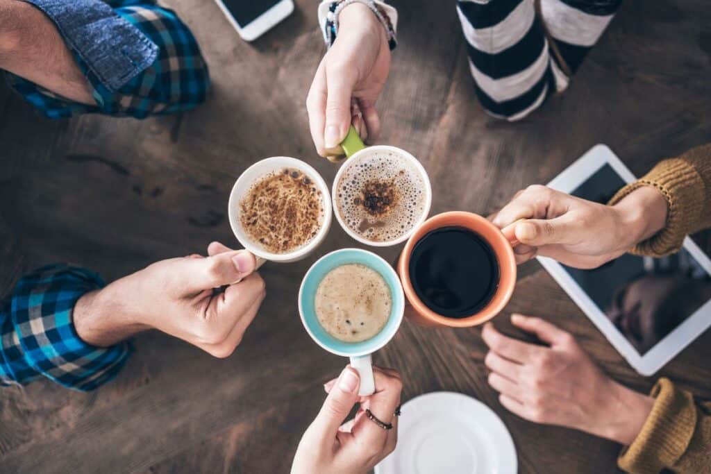 moment pour boire café